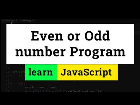 javascript even or odd|JavaScript Program to Check if a Number is Odd or Even.